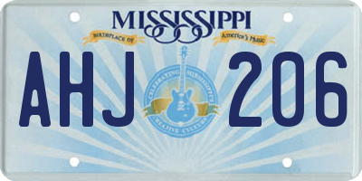 MS license plate AHJ206
