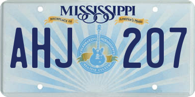 MS license plate AHJ207