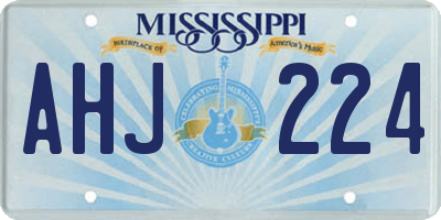 MS license plate AHJ224