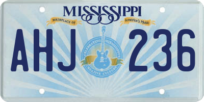 MS license plate AHJ236