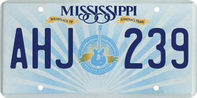 MS license plate AHJ239