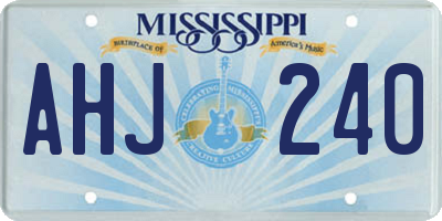 MS license plate AHJ240