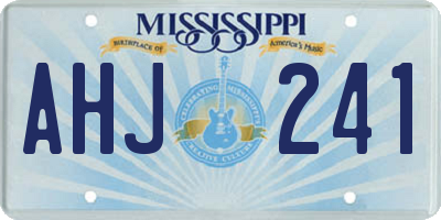 MS license plate AHJ241