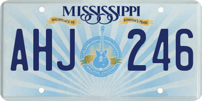MS license plate AHJ246
