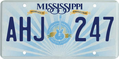 MS license plate AHJ247