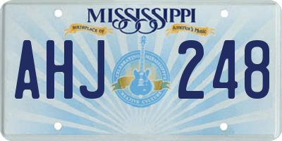 MS license plate AHJ248