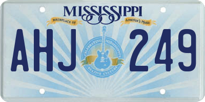 MS license plate AHJ249