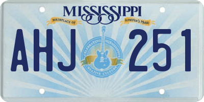 MS license plate AHJ251