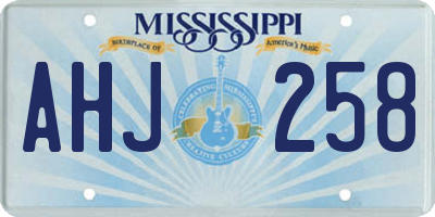 MS license plate AHJ258