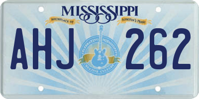MS license plate AHJ262