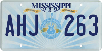 MS license plate AHJ263