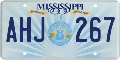 MS license plate AHJ267