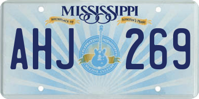 MS license plate AHJ269