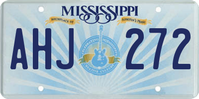 MS license plate AHJ272