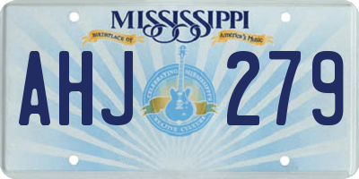 MS license plate AHJ279