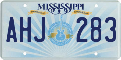 MS license plate AHJ283
