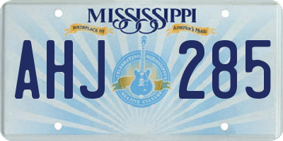 MS license plate AHJ285