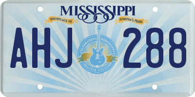 MS license plate AHJ288