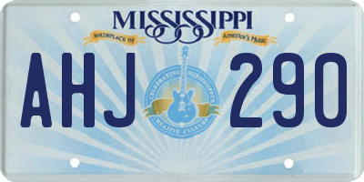 MS license plate AHJ290
