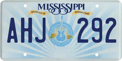 MS license plate AHJ292
