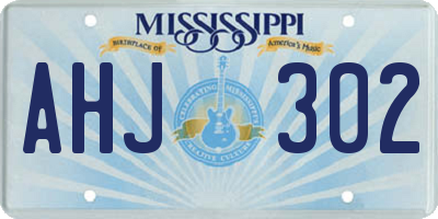 MS license plate AHJ302