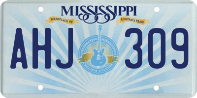 MS license plate AHJ309