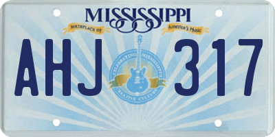 MS license plate AHJ317