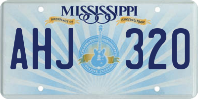 MS license plate AHJ320