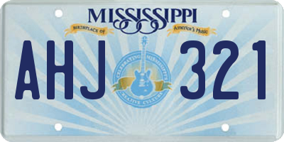 MS license plate AHJ321