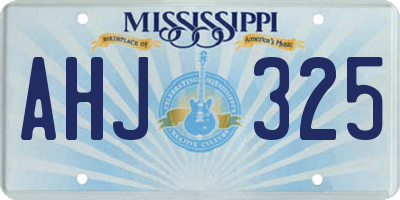 MS license plate AHJ325