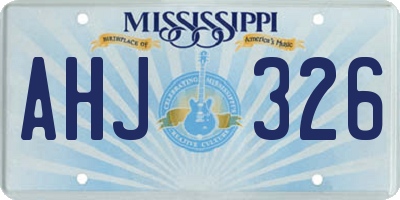 MS license plate AHJ326