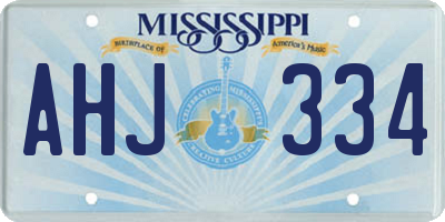 MS license plate AHJ334