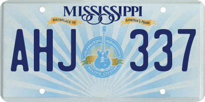 MS license plate AHJ337