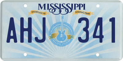 MS license plate AHJ341