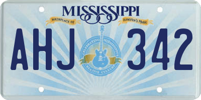 MS license plate AHJ342