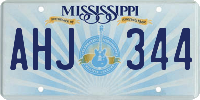 MS license plate AHJ344