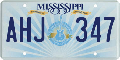 MS license plate AHJ347