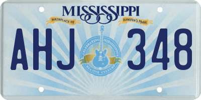 MS license plate AHJ348