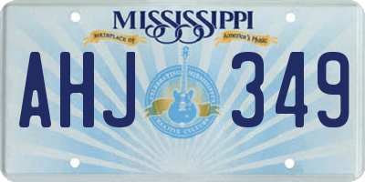 MS license plate AHJ349
