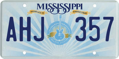 MS license plate AHJ357