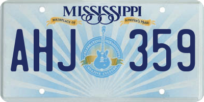 MS license plate AHJ359