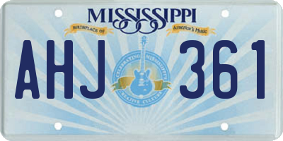 MS license plate AHJ361