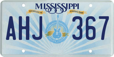 MS license plate AHJ367