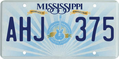 MS license plate AHJ375