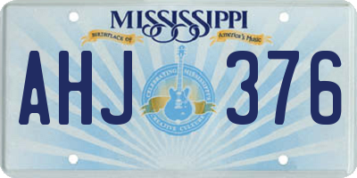 MS license plate AHJ376