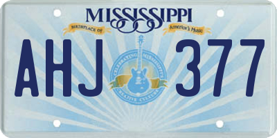 MS license plate AHJ377
