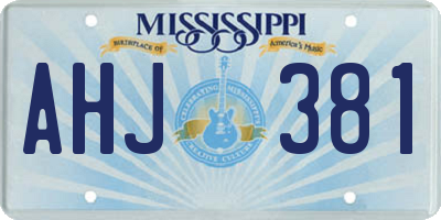 MS license plate AHJ381
