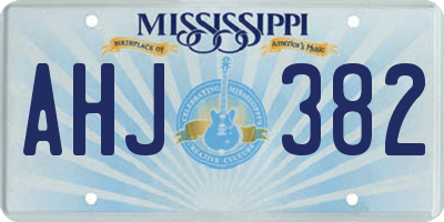 MS license plate AHJ382