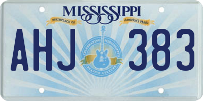 MS license plate AHJ383
