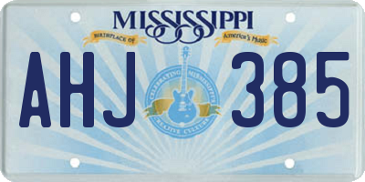 MS license plate AHJ385